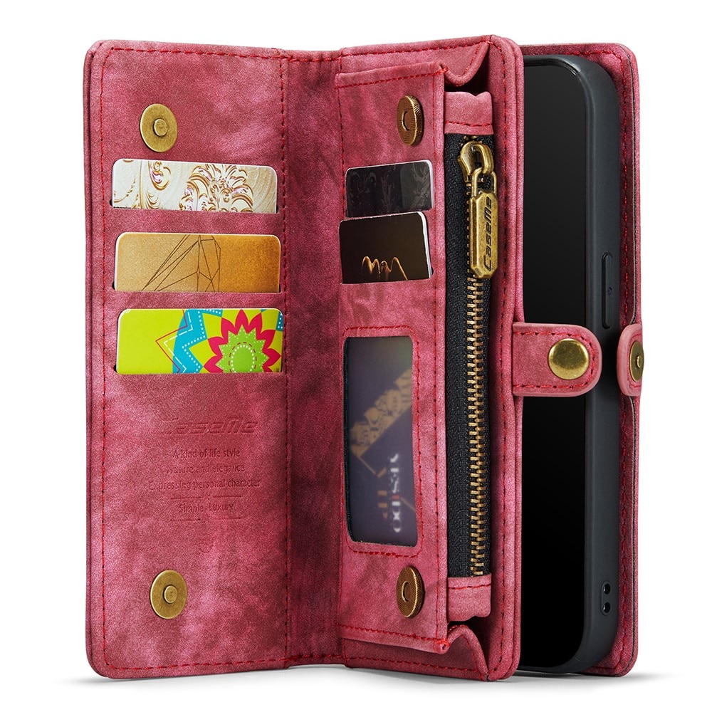 Étui portefeuille multi-cartes iPhone Xs Max, Rouge