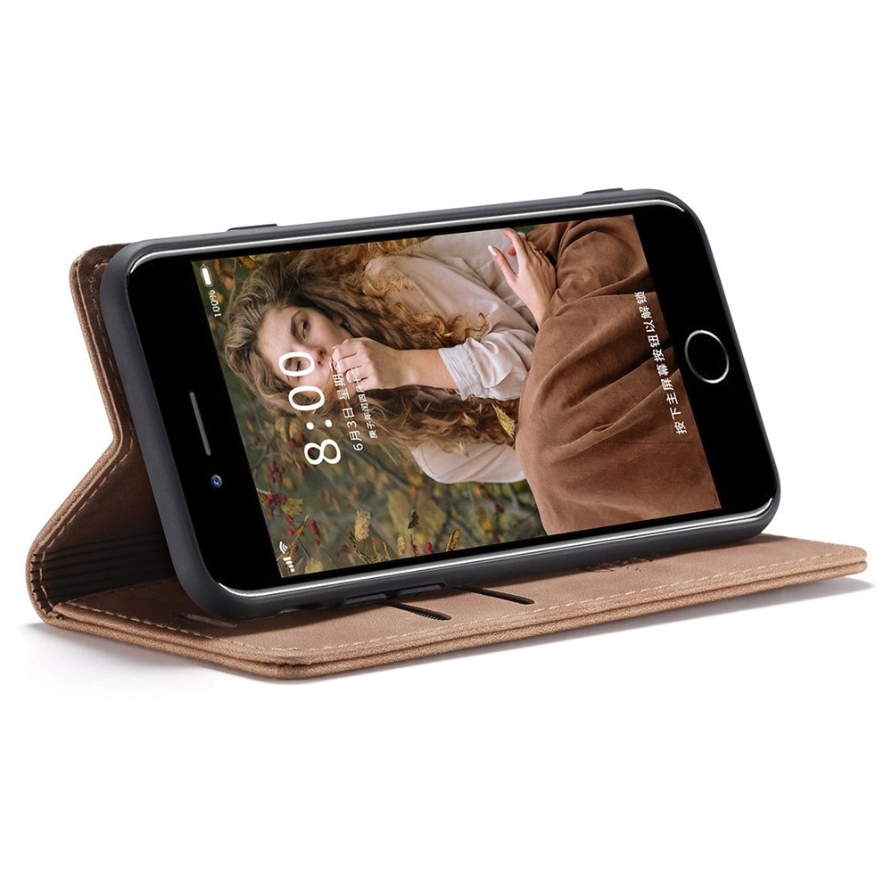 Étui portefeuille mince iPhone 7, Marron