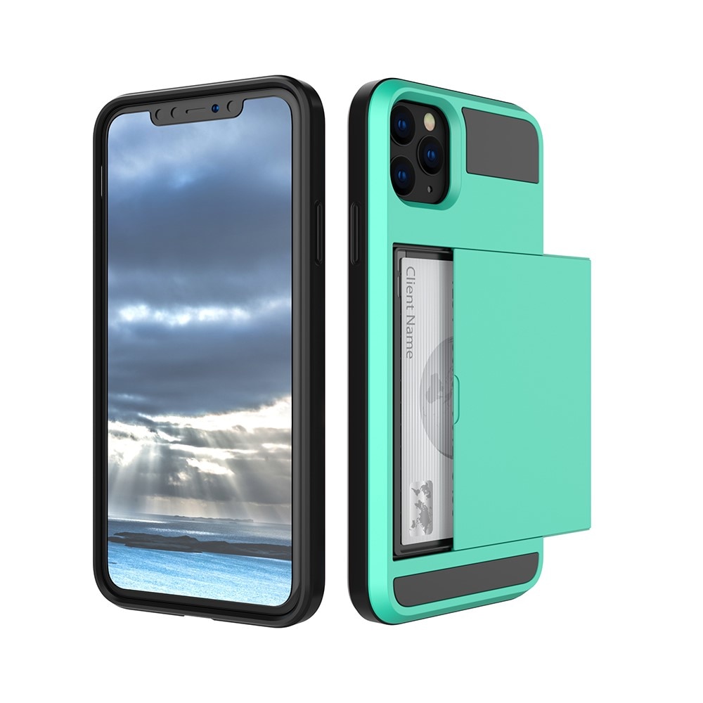 Coque à cartes iPhone 11, Vert