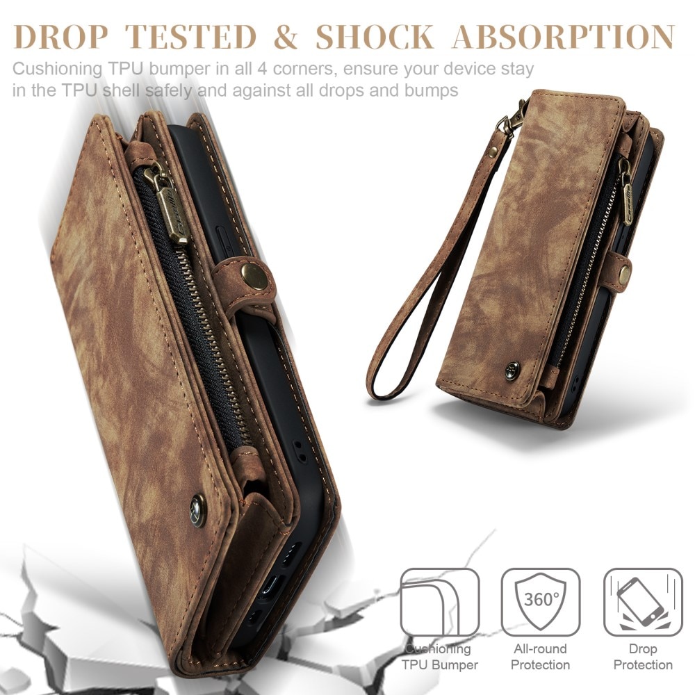 Étui portefeuille multi-cartes iPhone 11 Pro Max, Marron
