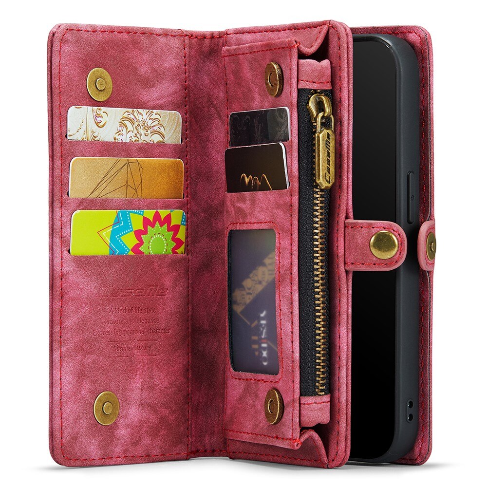 Étui portefeuille multi-cartes iPhone 11, Rouge