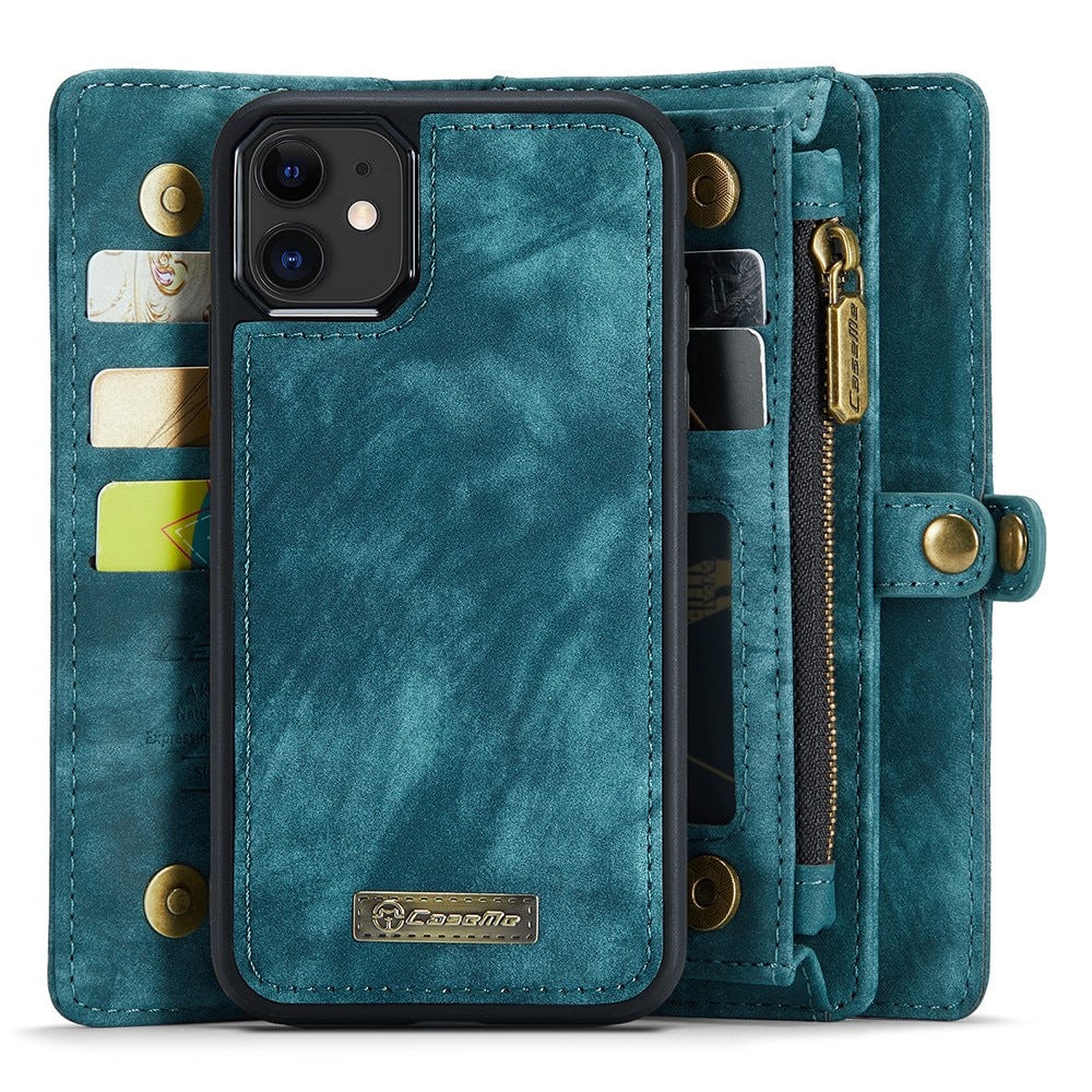 Étui portefeuille multi-cartes iPhone 11, Bleu