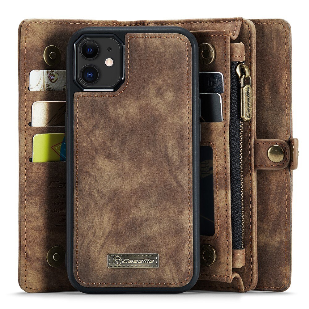Étui portefeuille multi-cartes iPhone 11, Marron