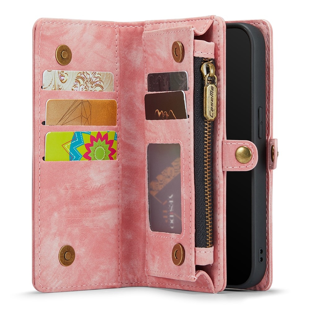 Étui portefeuille multi-cartes iPhone 11, rose