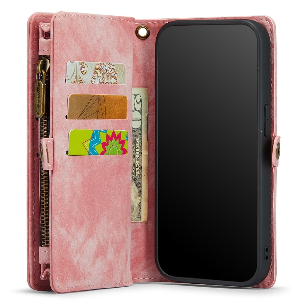 Étui portefeuille multi-cartes iPhone 11, Rose