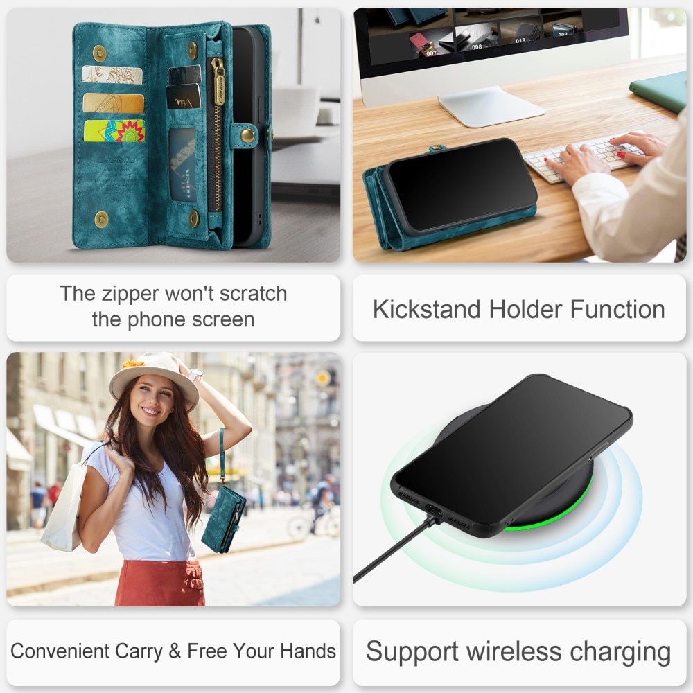 Étui portefeuille multi-cartes iPhone 11 Pro, Bleu
