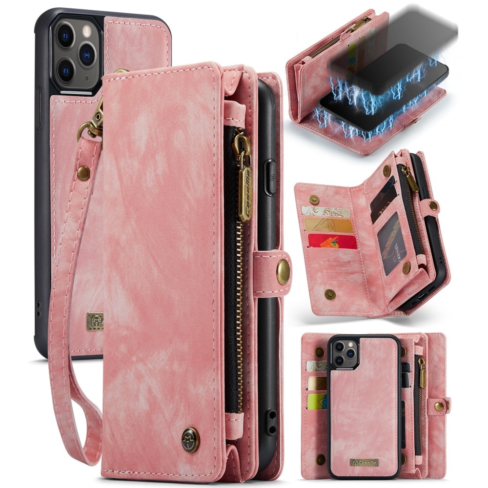 Étui portefeuille multi-cartes iPhone 11 Pro, rose