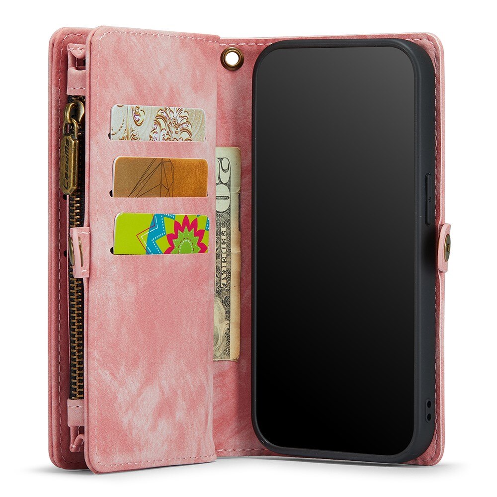 Étui portefeuille multi-cartes iPhone 11 Pro, rose