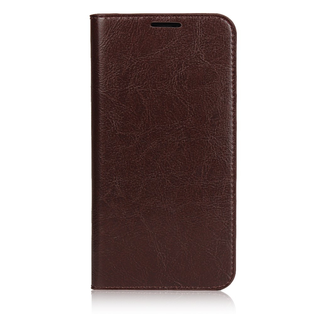 Coque portefeuille en cuir Veritable iPhone 11 Pro, Marron foncé