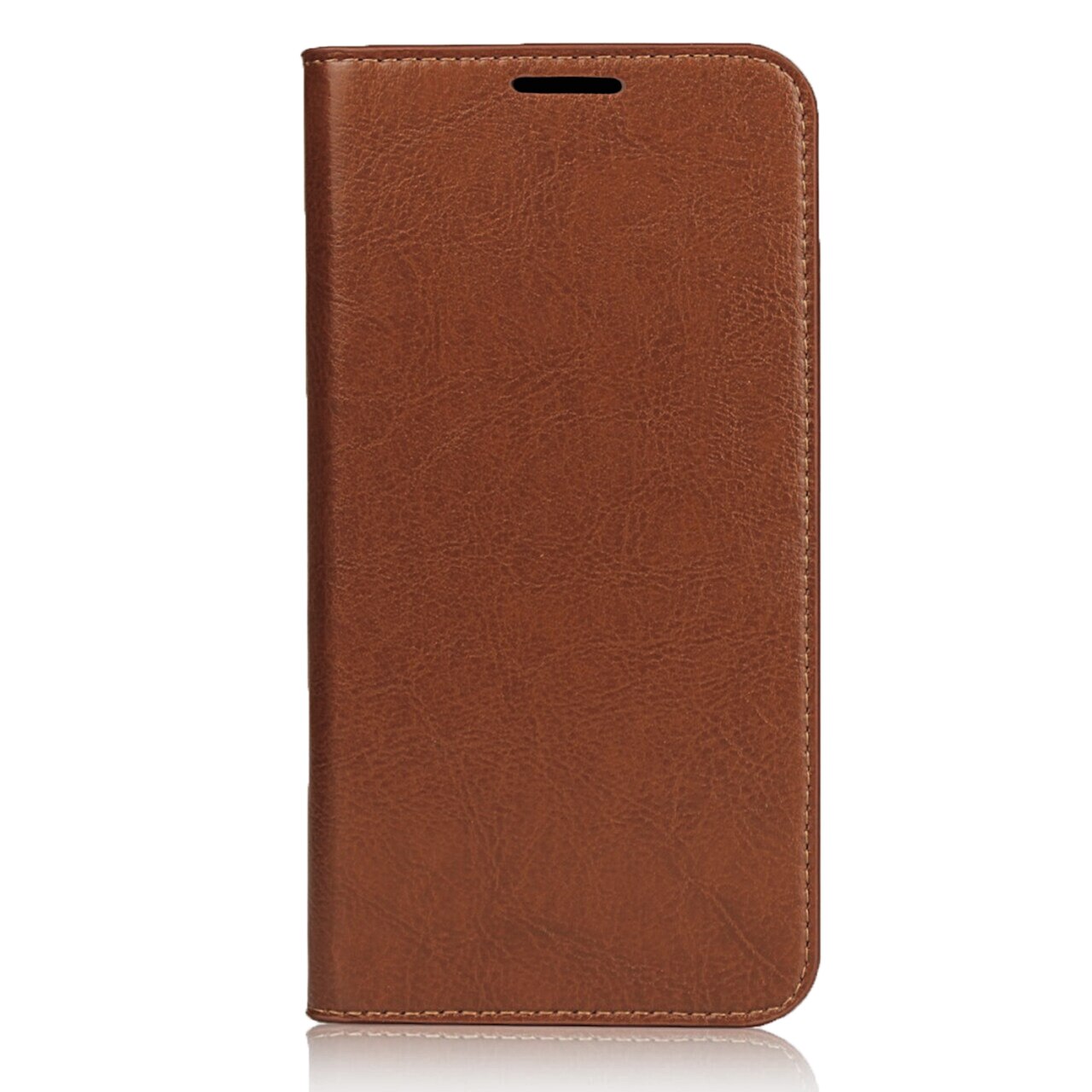 Coque portefeuille en cuir Veritable iPhone 11 Pro, Marron