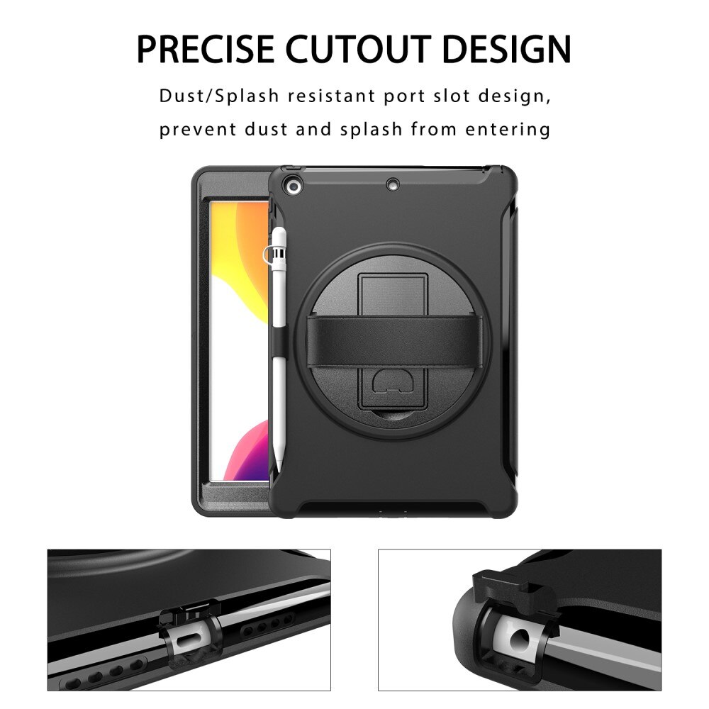 Coque hybride antichoc iPad 10.2 7th Gen (2019), noir