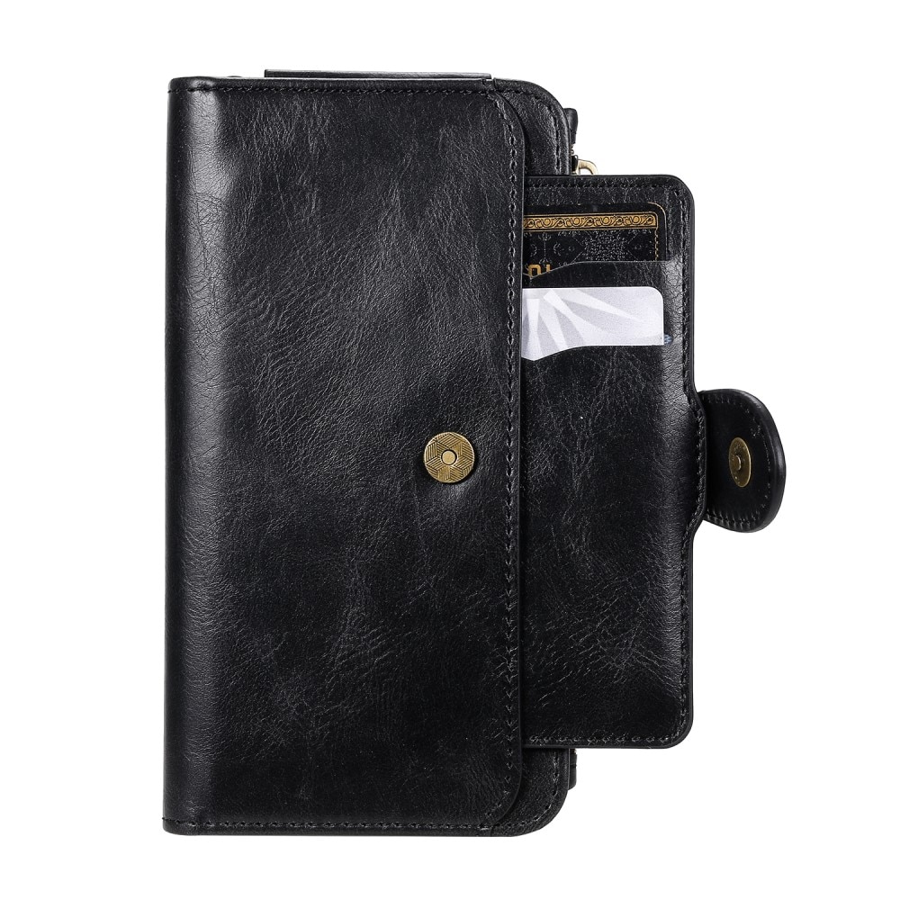 Magnet Leather Multi Wallet iPhone 11, noir