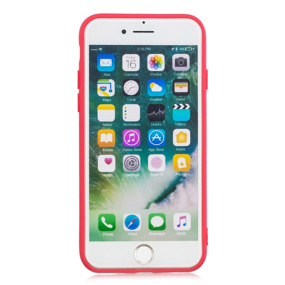 Coque TPU iPhone SE (2020), rouge