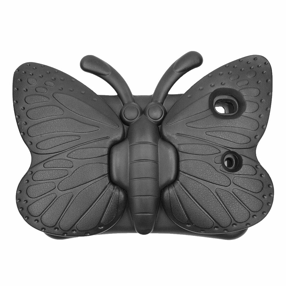 Coque avcec design Papillon iPad 10.2 9th Gen (2021), noir