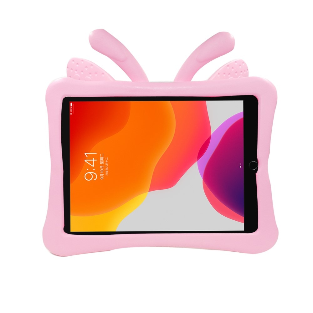 Coque avcec design Papillon iPad 10.2 7th Gen (2019), rose