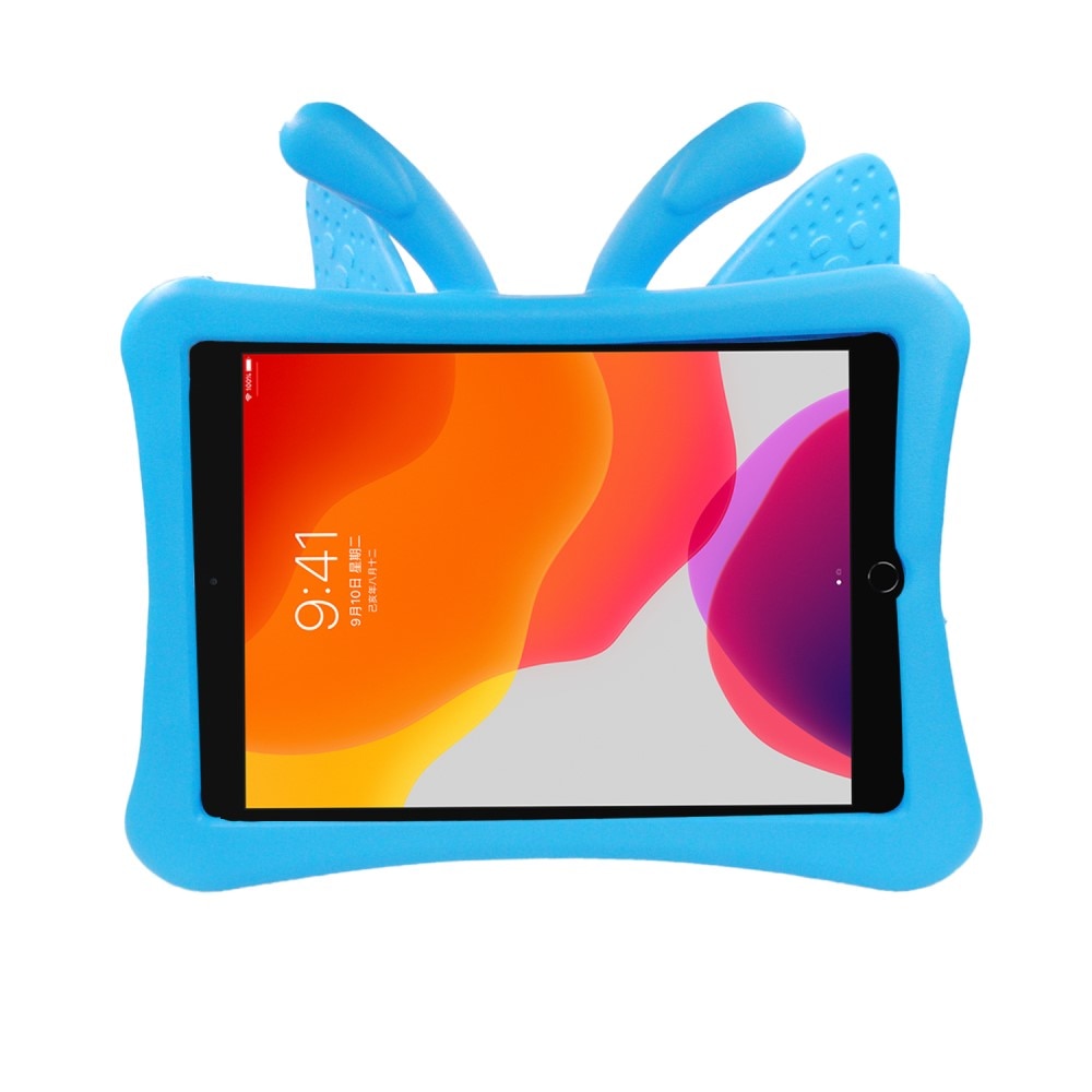 Coque avcec design Papillon iPad 10.2 7th Gen (2019), bleu