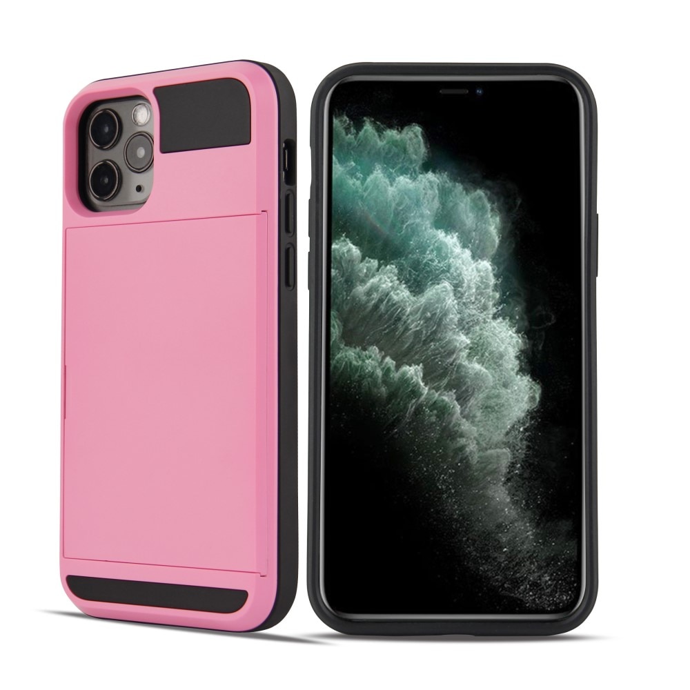Coque à cartes iPhone 12 Mini, Rose