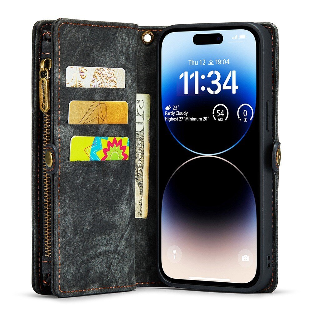 Étui portefeuille multi-cartes iPhone 12 Pro Max, Gris