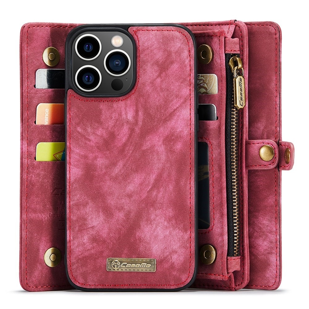 Étui portefeuille multi-cartes iPhone 12 Pro Max, Rouge
