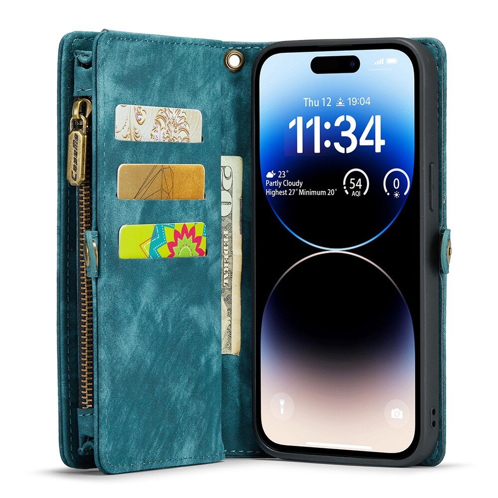Étui portefeuille multi-cartes iPhone 12 Pro Max, Bleu
