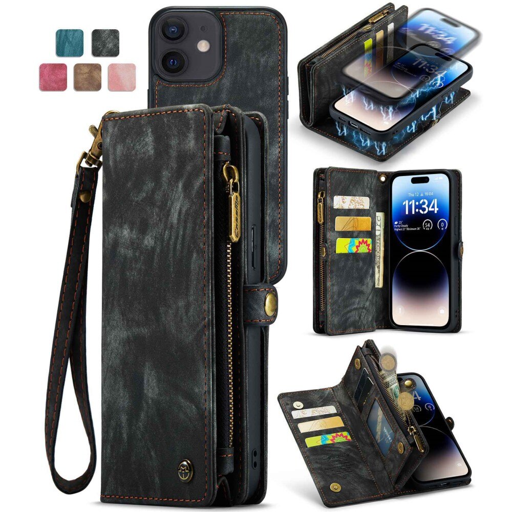 Étui portefeuille multi-cartes iPhone 12/12 Pro Gris