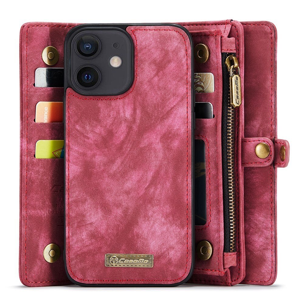 Étui portefeuille multi-cartes iPhone 12/iPhone 12 Pro, Rouge