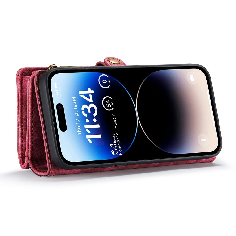 Étui portefeuille multi-cartes iPhone 12/iPhone 12 Pro, Rouge