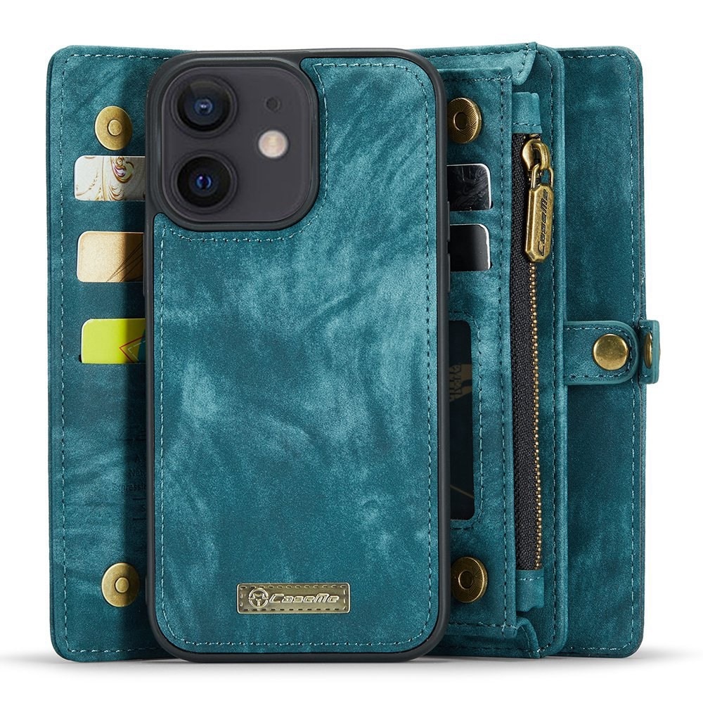 Étui portefeuille multi-cartes iPhone 12/iPhone 12 Pro, Bleu