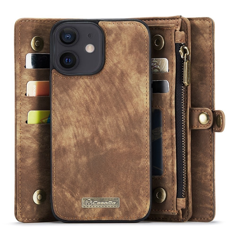 Étui portefeuille multi-cartes iPhone 12/iPhone 12 Pro, Marron