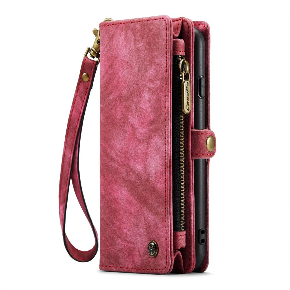 Étui portefeuille multi-cartes iPhone 12 Mini, Rouge