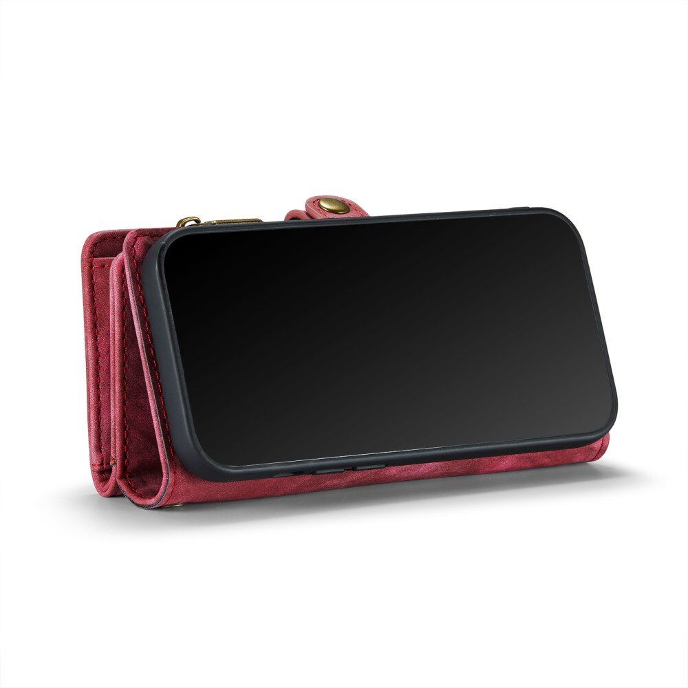 Étui portefeuille multi-cartes iPhone 12 Mini, Rouge