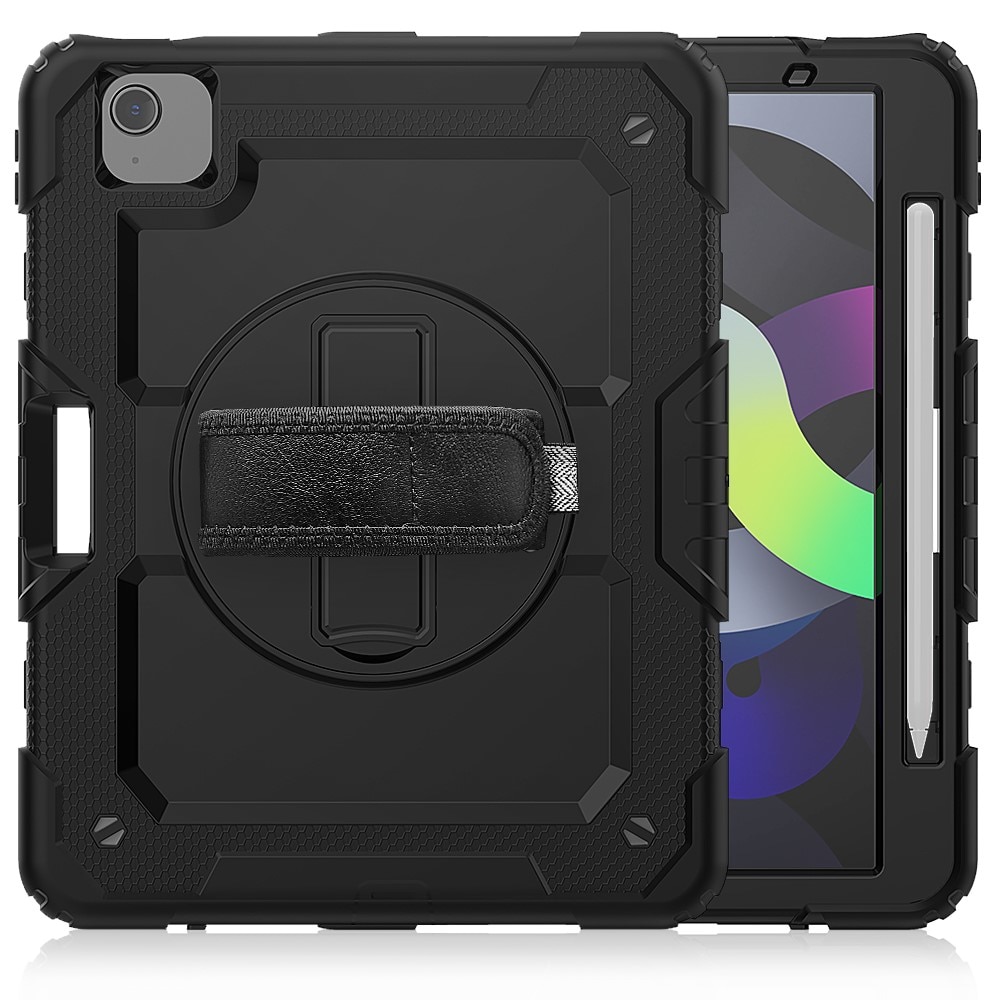Full Protection Coque hybride antichoc avec bandoulière iPad Air 10.9 5th Gen (2022), noir