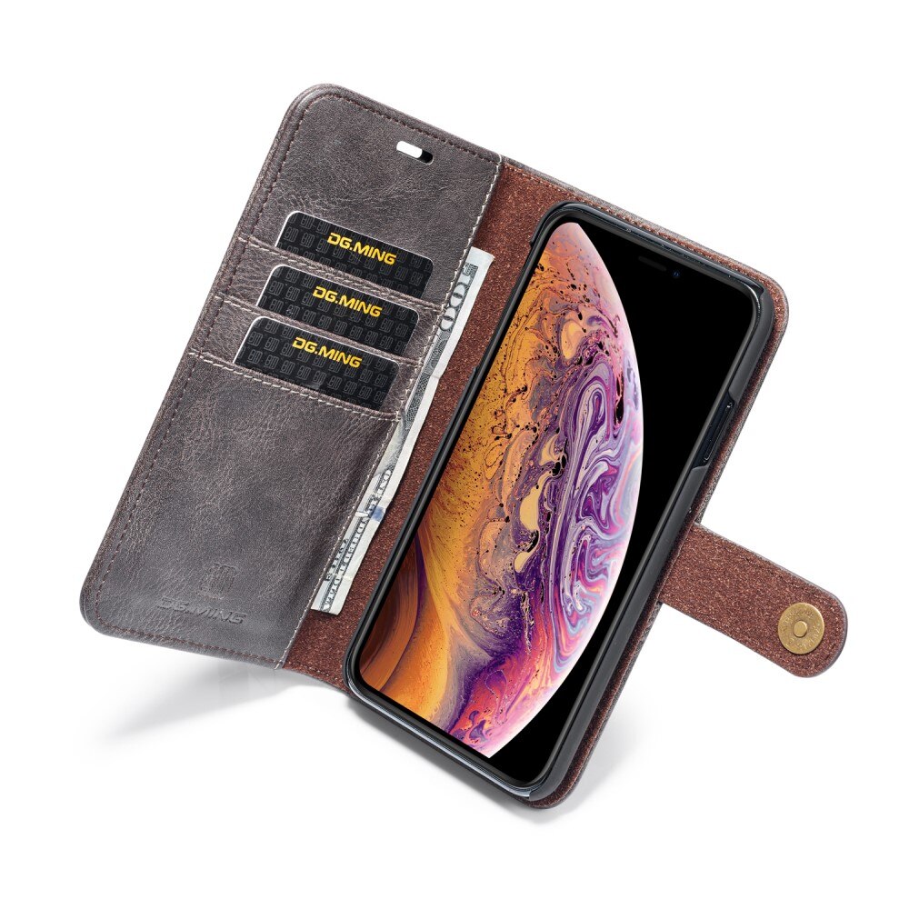 Étui portefeuille Magnet Wallet iPhone XS Max Marron