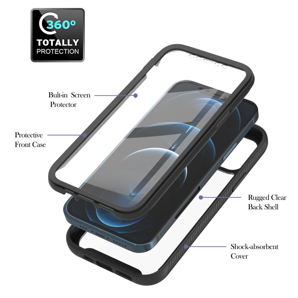 Coque Full Protection iPhone 12 Pro Max, Noir
