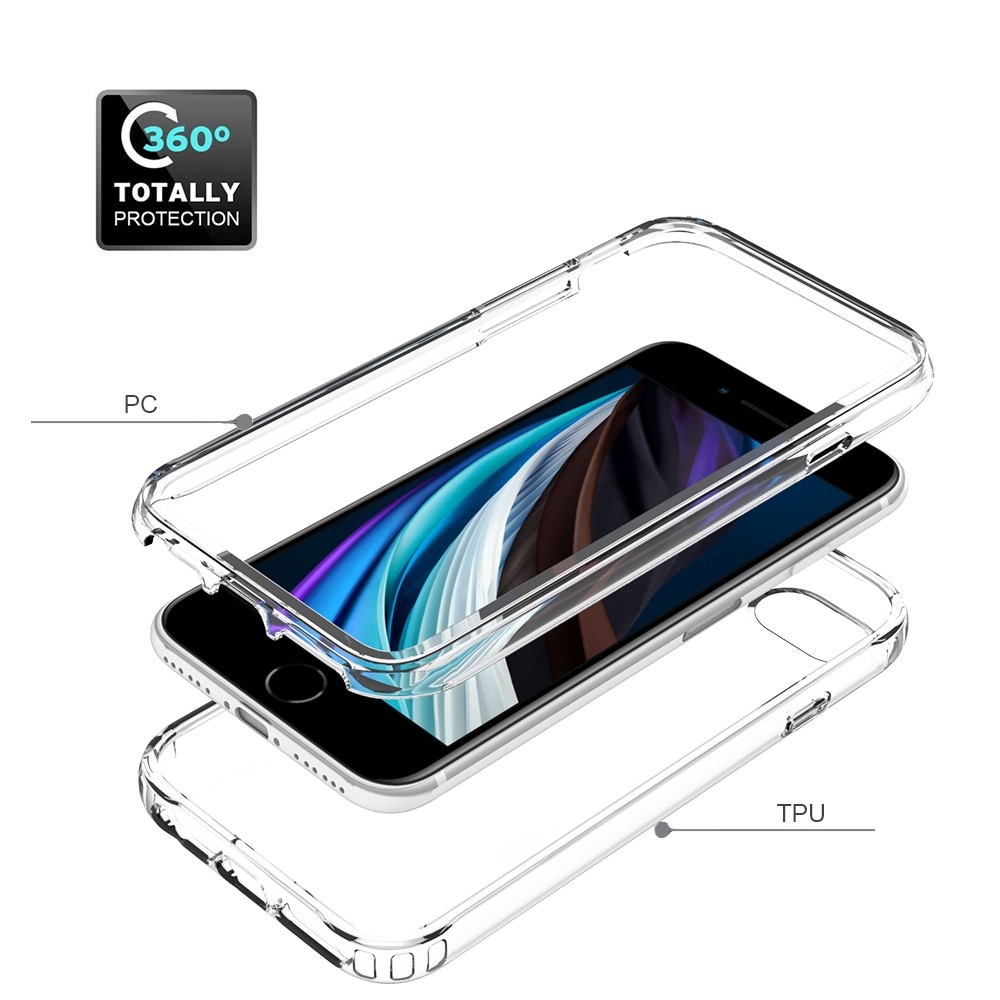 Coque de couverture complète iPhone 7, transparent