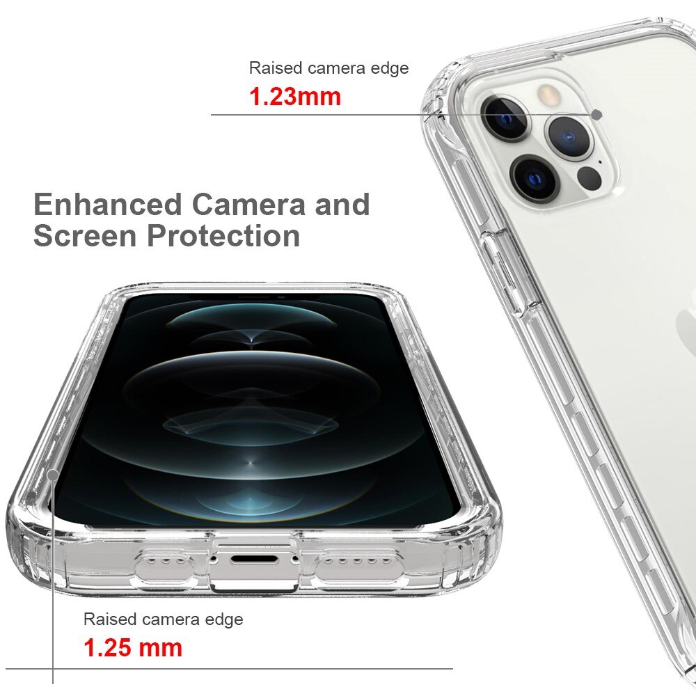 Coque de couverture complète iPhone 12/iPhone 12 Pro, Transparent