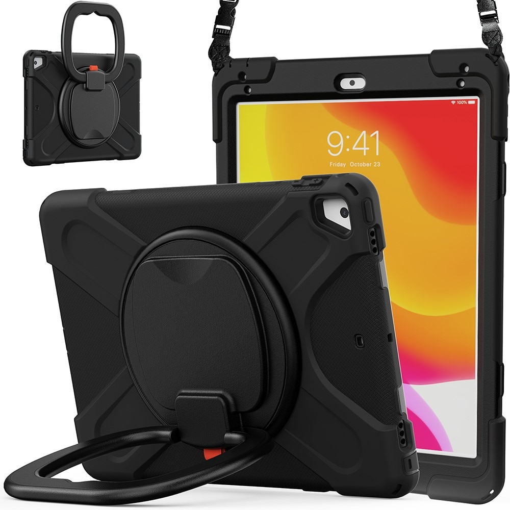 Coque hybride avec béquille et bandoulière iPad Air 9.7 1st Gen (2013), noir