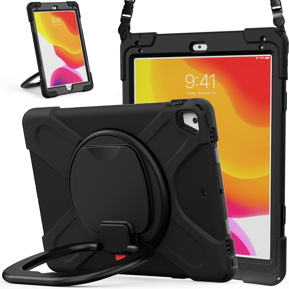 Coque hybride avec béquille et bandoulière iPad Air 2 9.7 (2014), noir