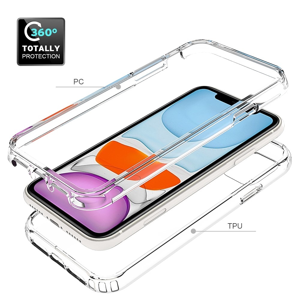 Coque de couverture complète iPhone 11, Transparent