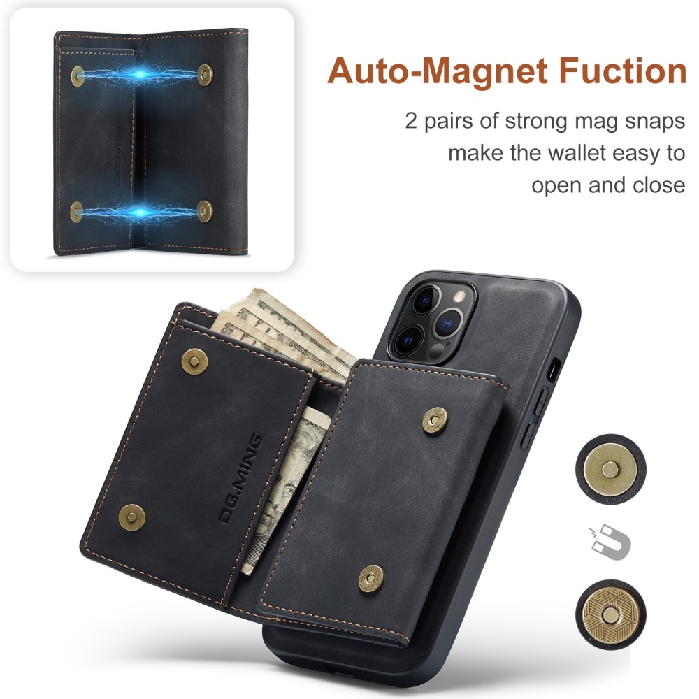 Coque Magnetic Card Slot iPhone 12 Pro Max Black