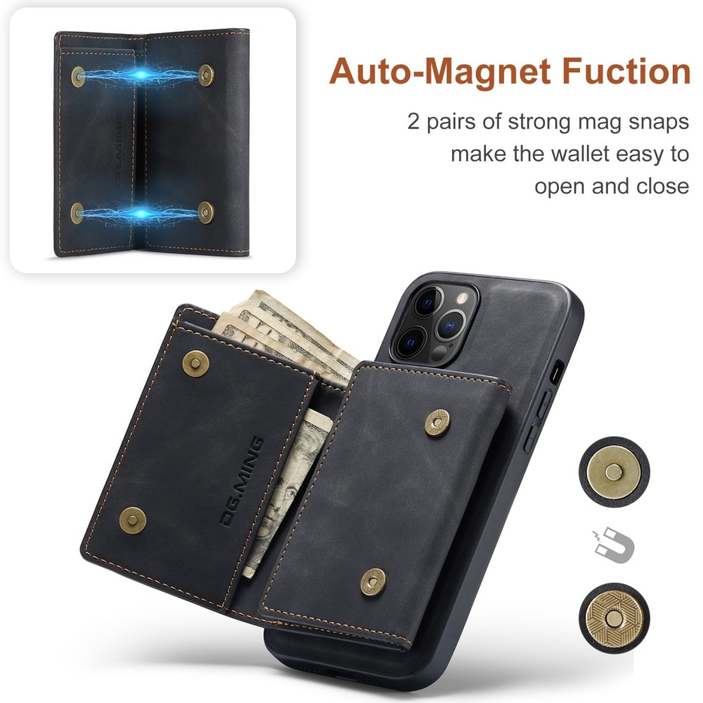 Coque Magnetic Card Slot iPhone 12 Pro Max, Noir