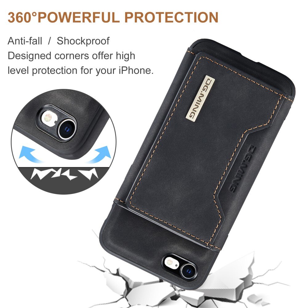 Coque Magnetic Card Slot iPhone SE 2022, Noir