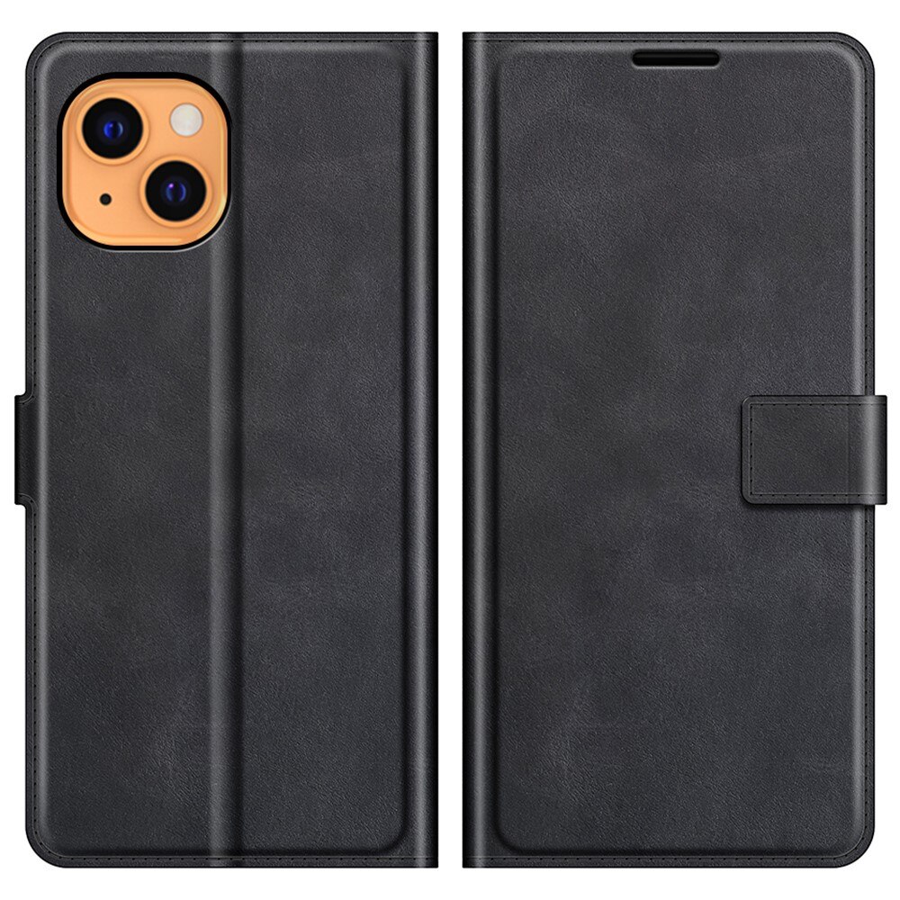 Étui portefeuille Leather Wallet iPhone 13 Mini Black