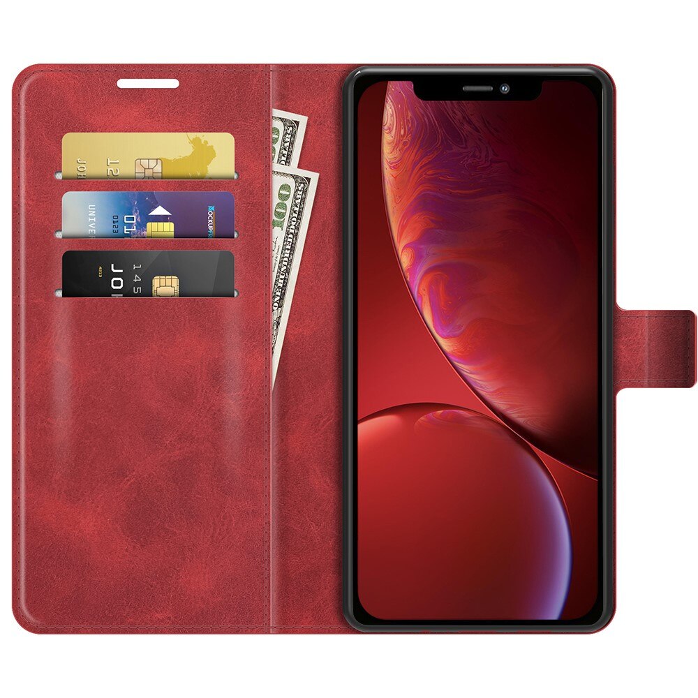 Étui portefeuille Leather Wallet iPhone 13 Mini Red