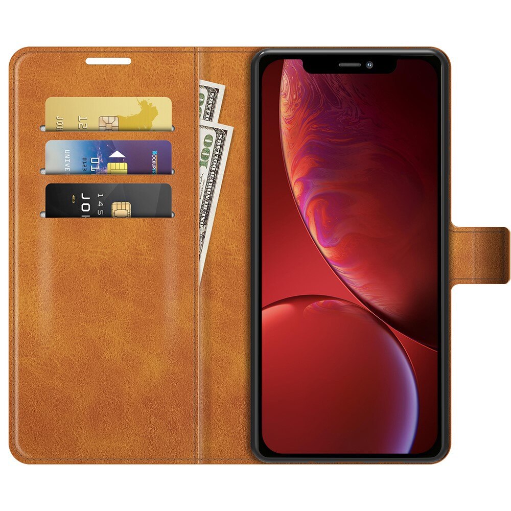 Étui portefeuille Leather Wallet iPhone 13 Mini Cognac