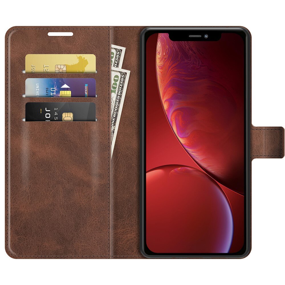 Étui portefeuille Leather Wallet iPhone 13 Mini Brown