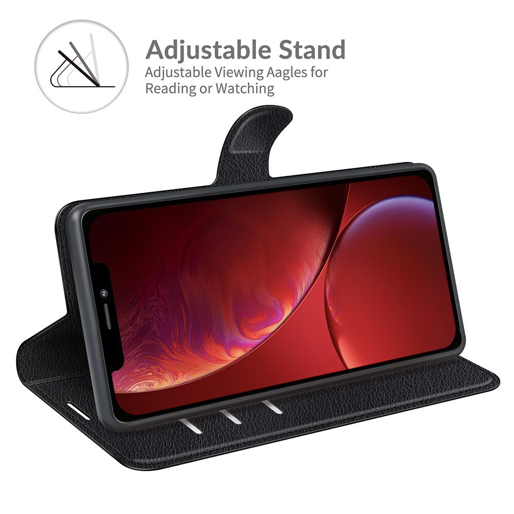 Coque portefeuille iPhone 13 Mini, Noir