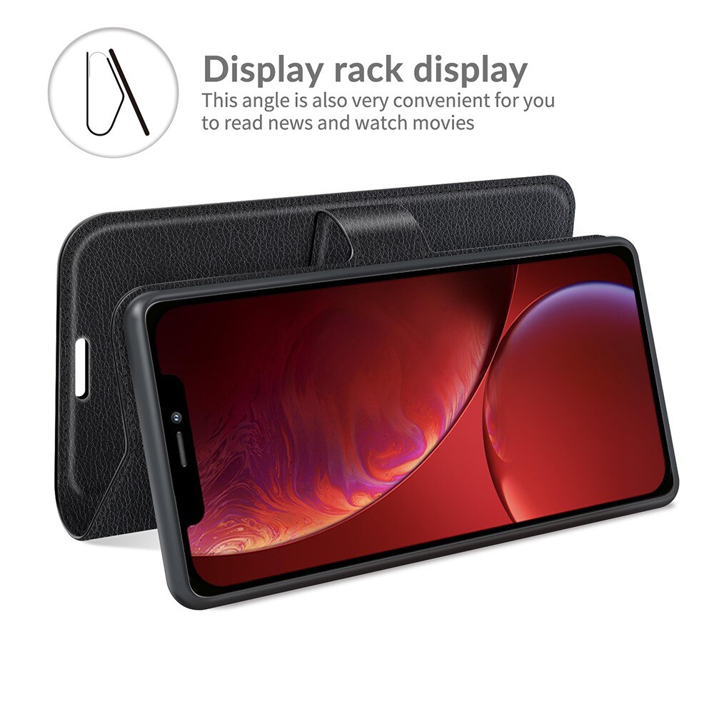 Coque portefeuille iPhone 13 Mini, Noir