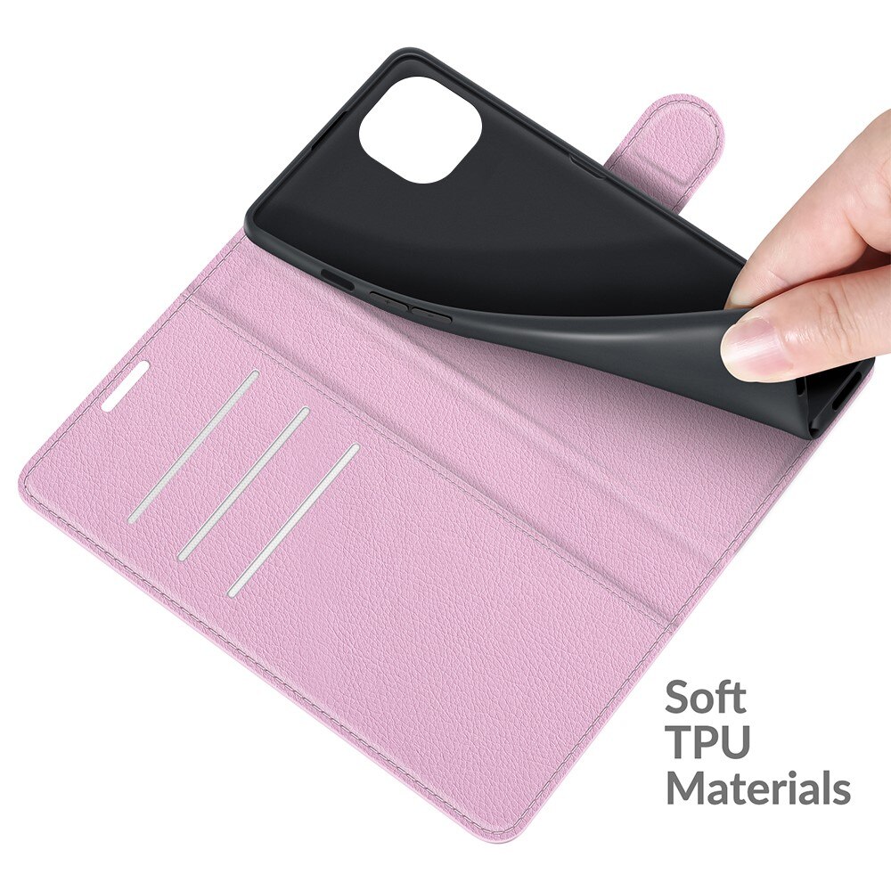 Coque portefeuille iPhone 13 Mini, Rose