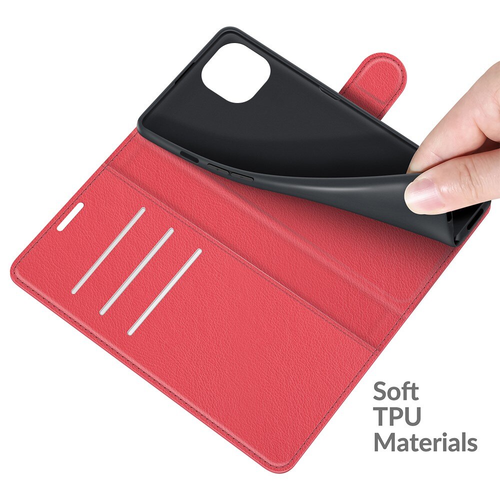 Coque portefeuille Apple iPhone 13, Rouge